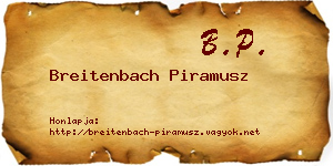 Breitenbach Piramusz névjegykártya